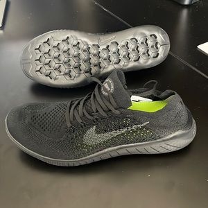 New The Nike Free RN Flyknit 2018 'Anthracite' sneaker, released in April 2018
